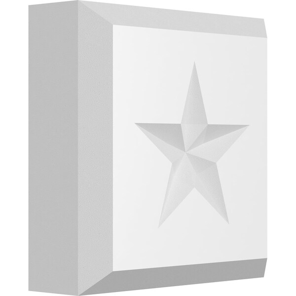 Ekena Millwork Standard Sedgwick Star Rosette With Beveled Edge, 3"W x 3"H x 1"P ROSP030X030X100SDG07 - main